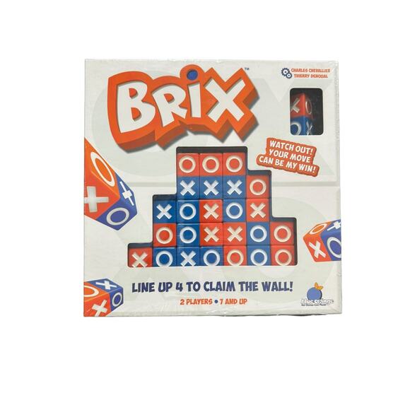 Brix by Blue Orange Line Up 4 to Claim the Wall Game Open Box - Picture 1 of 2